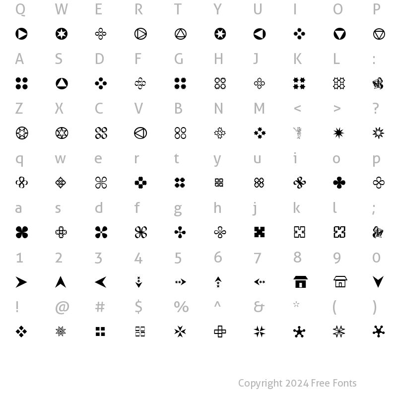 Character Map of Gembats 1 Regular