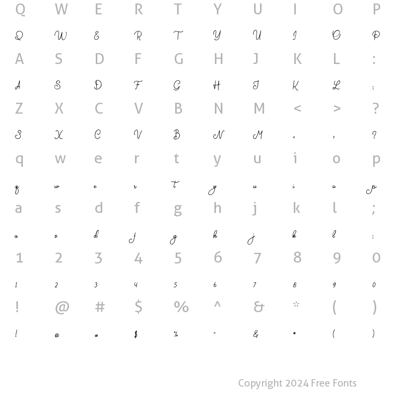 Character Map of Gemblo Regular