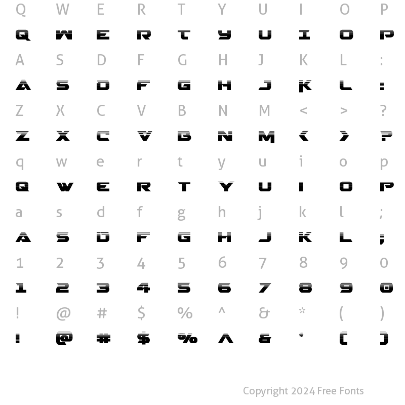 Character Map of Gemina 2 Halftone Regular