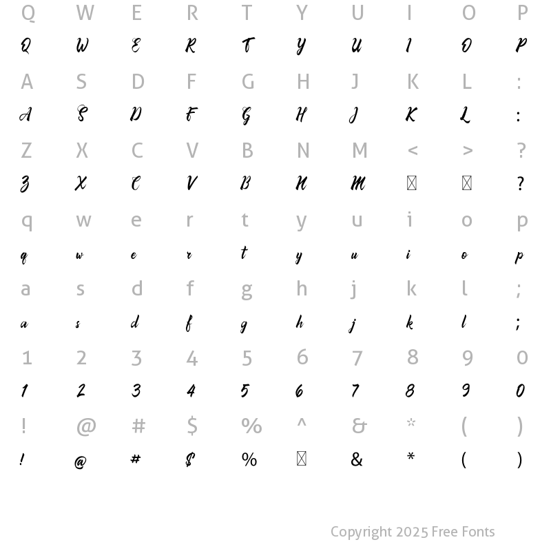 Character Map of Genderumo Regular