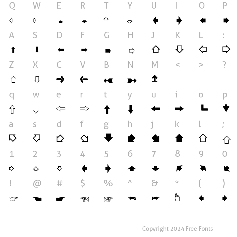 Character Map of GeneralSymbols P01 Regular