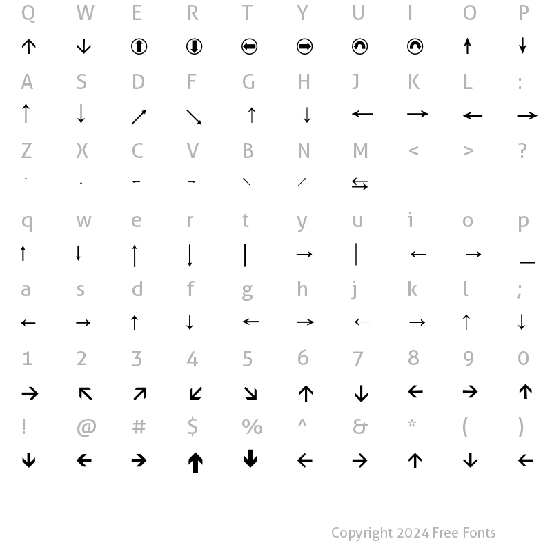 Character Map of GeneralSymbols P02 Regular