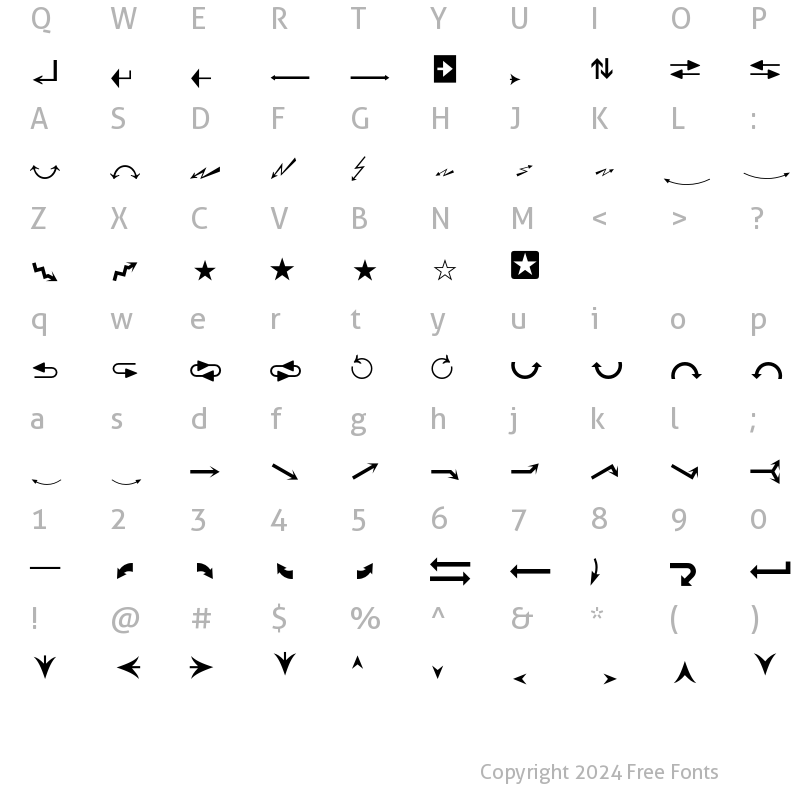 Character Map of GeneralSymbols P03 Regular