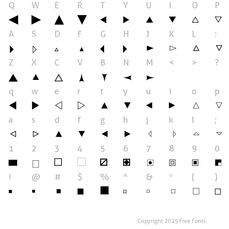 Character Map of GeneralSymbols P04 Regular