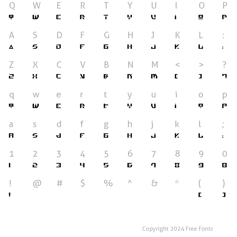 Character Map of Generation Nth Regular