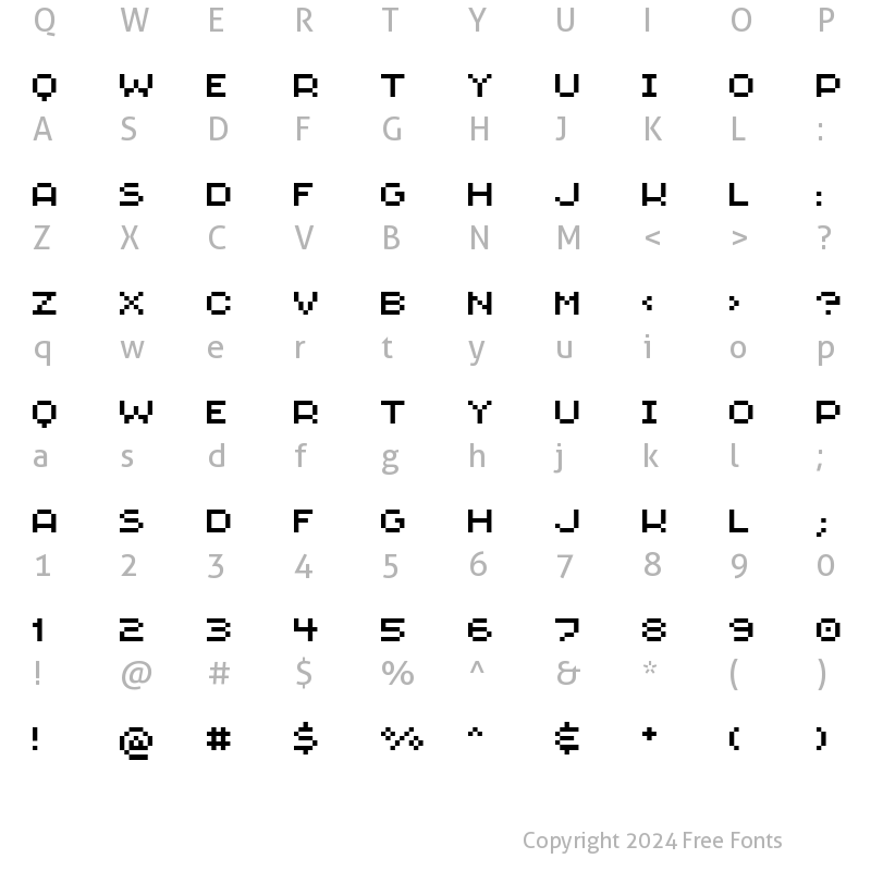 Character Map of Genetica Regular