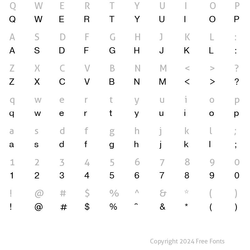 Character Map of Geneva Normal