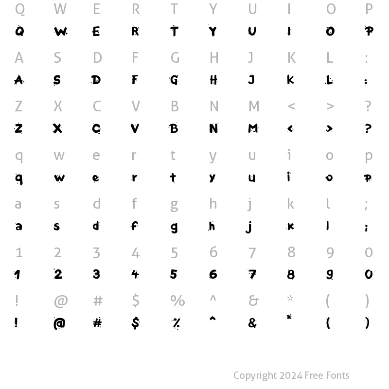 Character Map of Genoise Regular