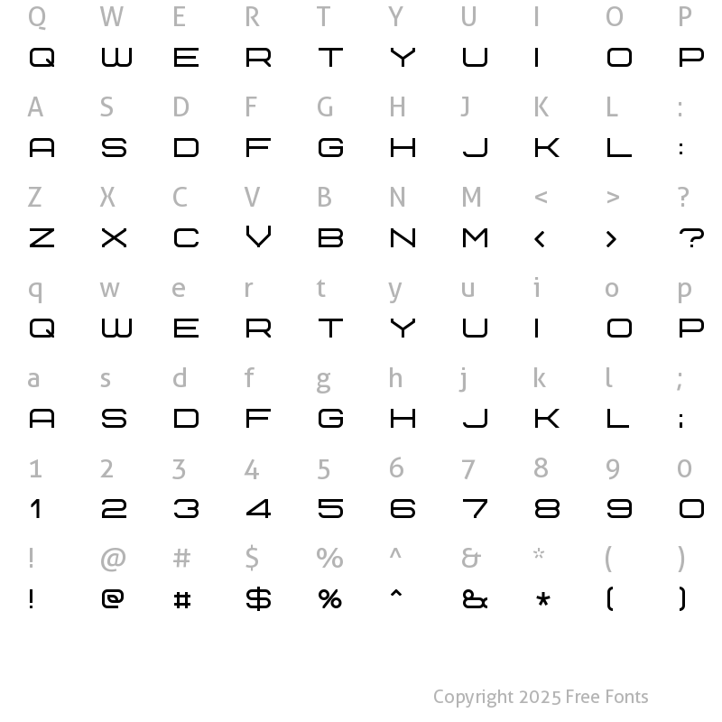 Character Map of Genx BiKubic Regular