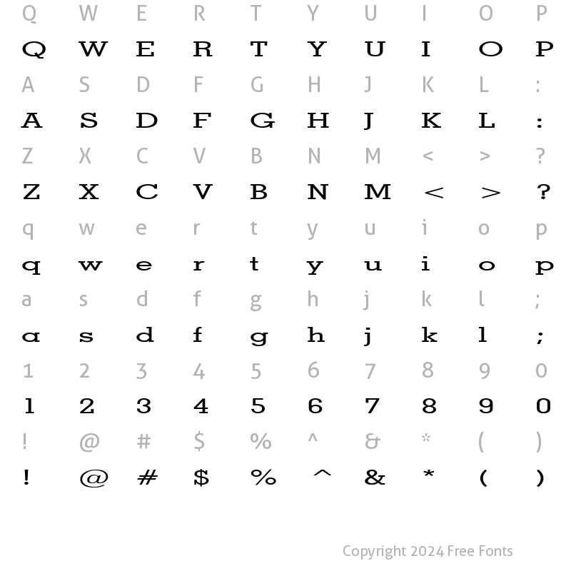 Character Map of Geo Extended Normal