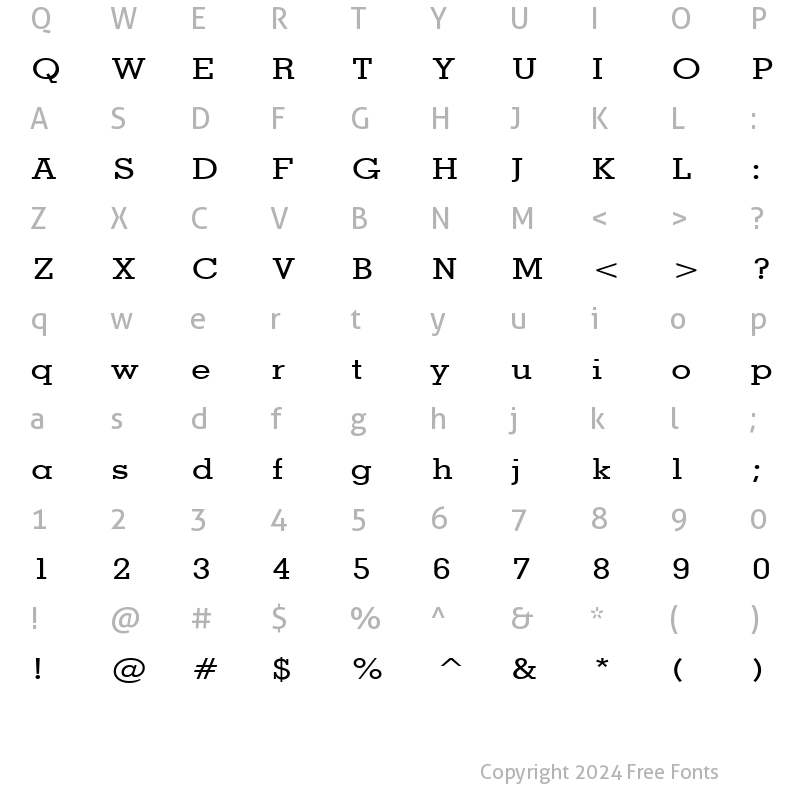 Character Map of Geo Wide Normal