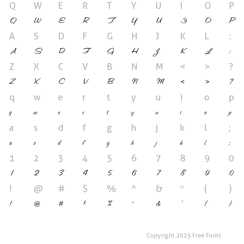 Character Map of Geoffrey Regular