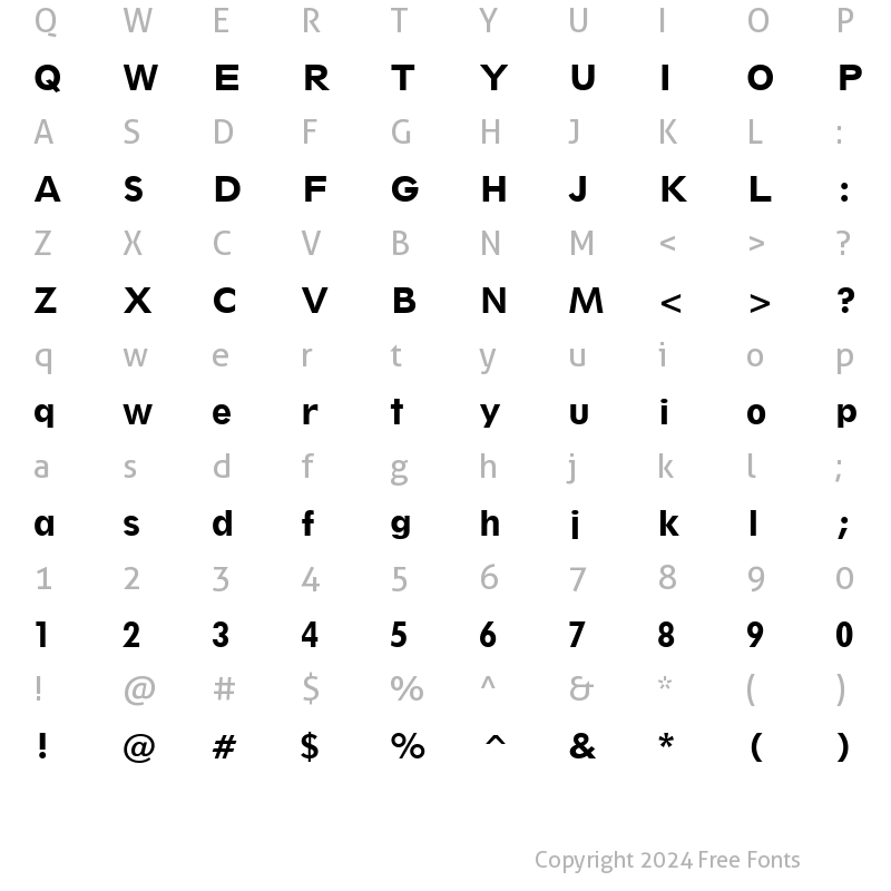 Character Map of Geometr212 Bk BT Heavy