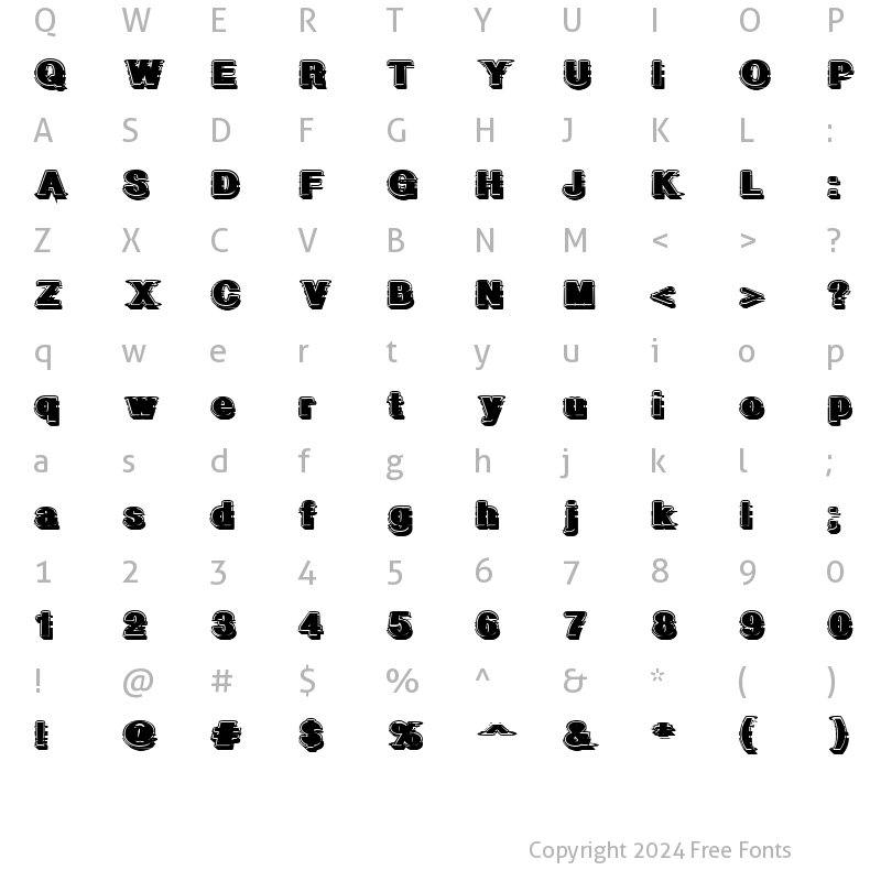 Character Map of GeometricFog Regular