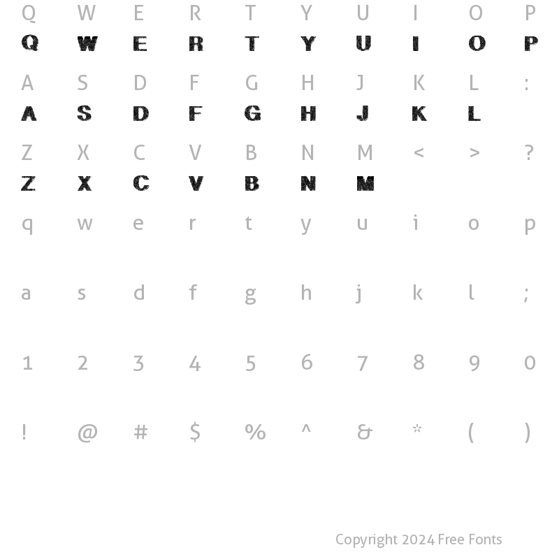 Character Map of GeometricPetras Regular