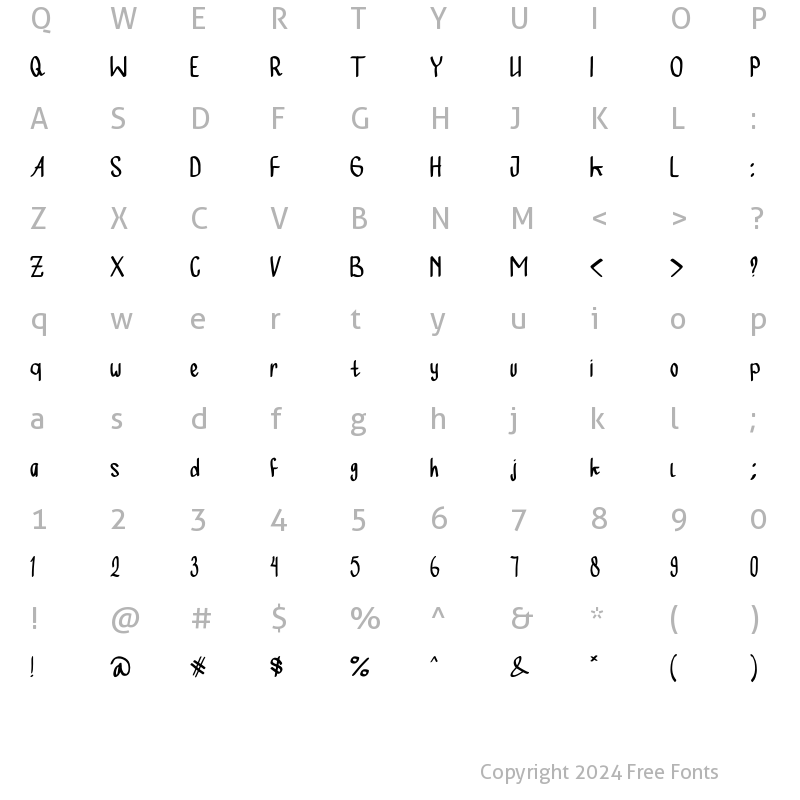 Character Map of geopie moorpie Regular