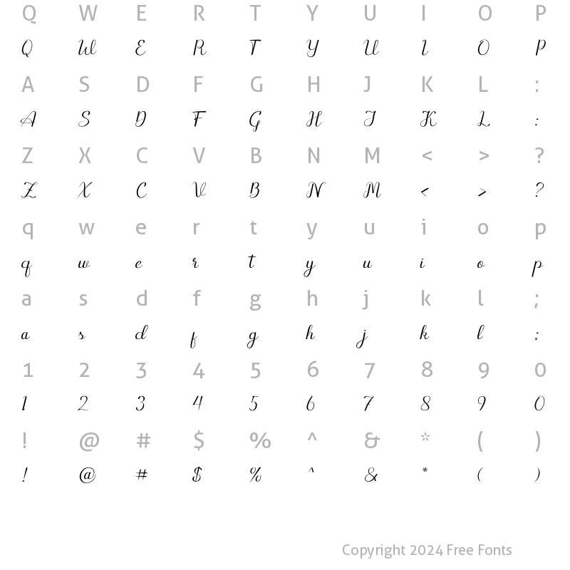 Character Map of Geshya Regular