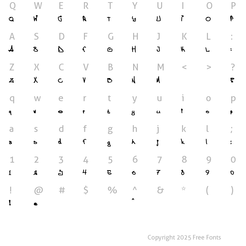 Character Map of ?ggstockGravid Regular