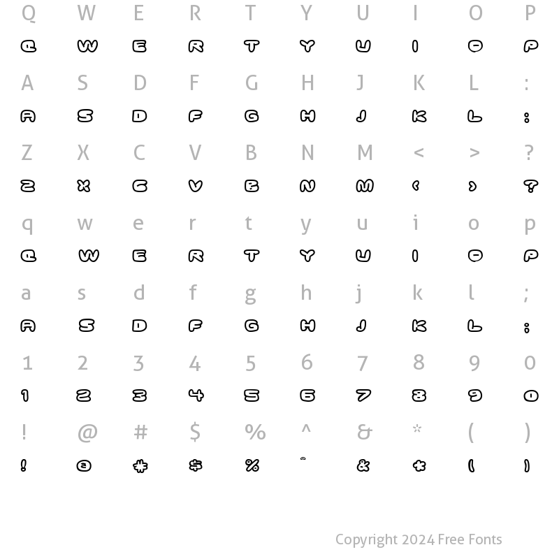 Character Map of Ghostmeat Regular