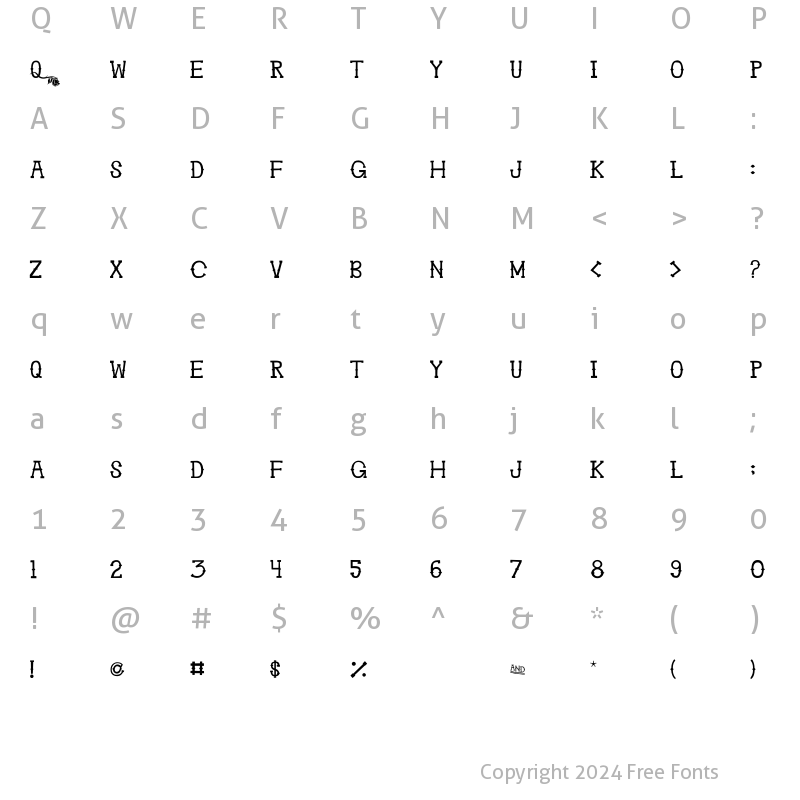 Character Map of Ghosttown BC Plain