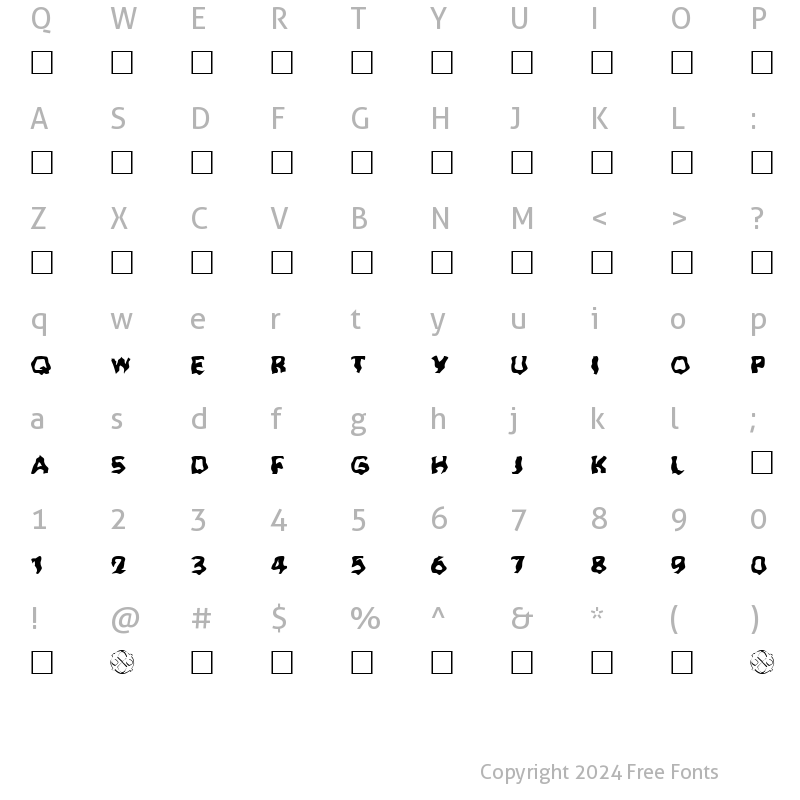 Character Map of Ghoul Normal