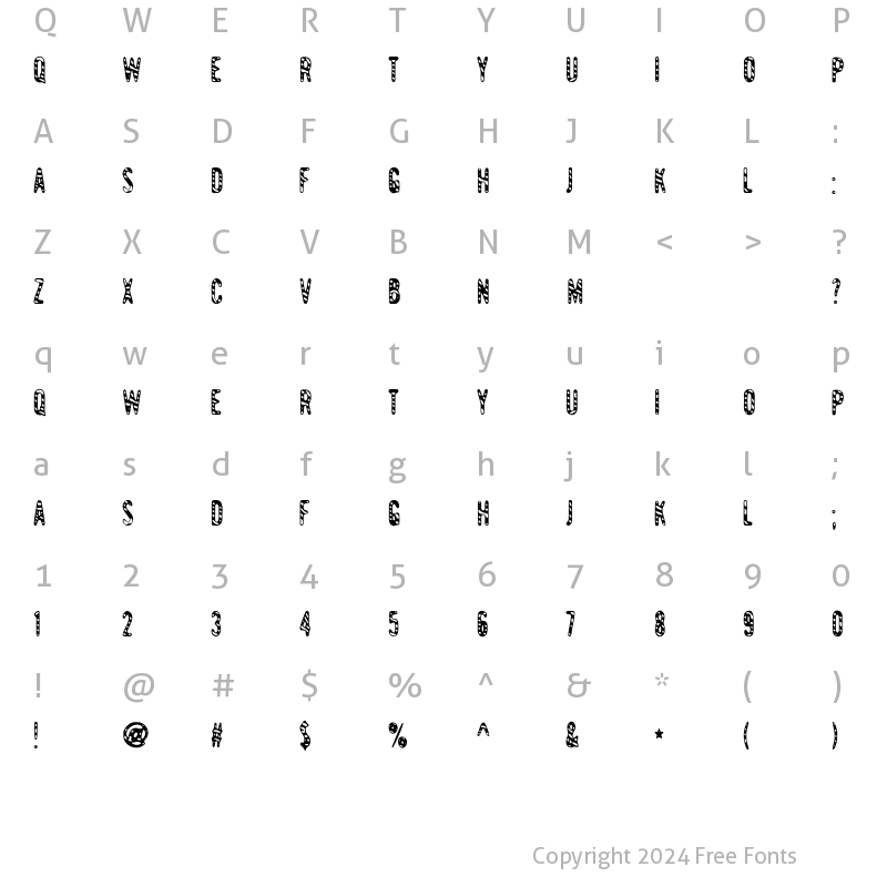 Character Map of GiantTigers Regular