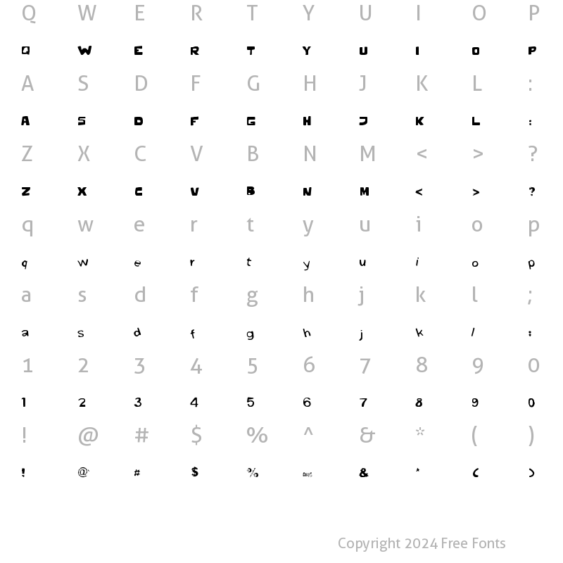 Character Map of Gibbard_erc_01 Regular