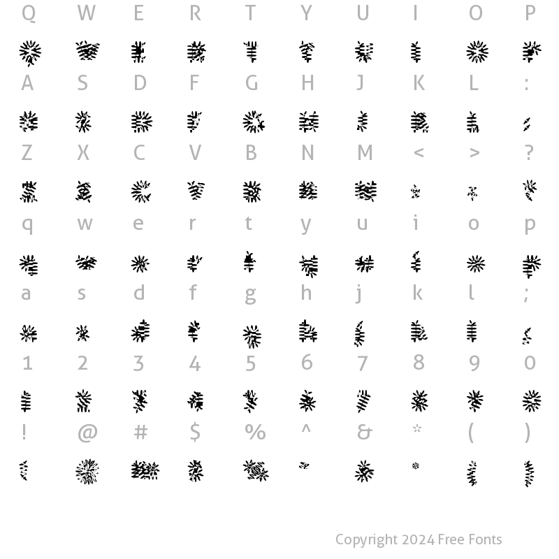 Character Map of Gilgongo Pap Regular