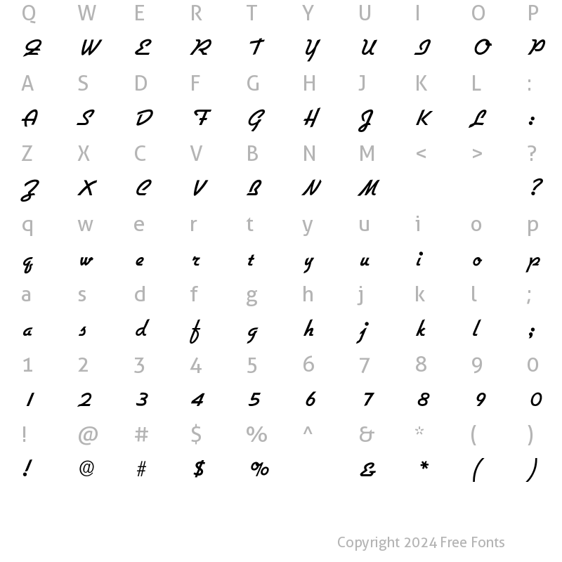 Character Map of GilliesBold Regular