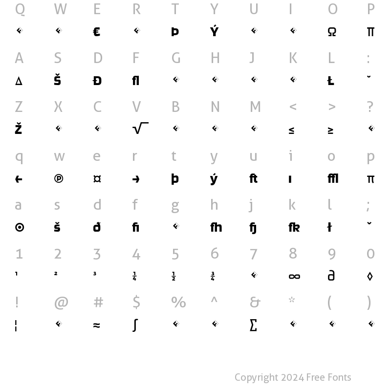 Character Map of Ginger-RegularExpert Regular