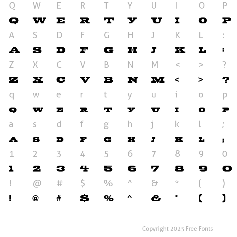 Character Map of Giorgio-Normal Regular