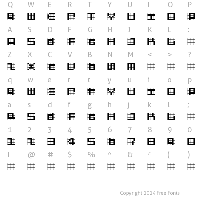 Character Map of GiveMeFive Regular