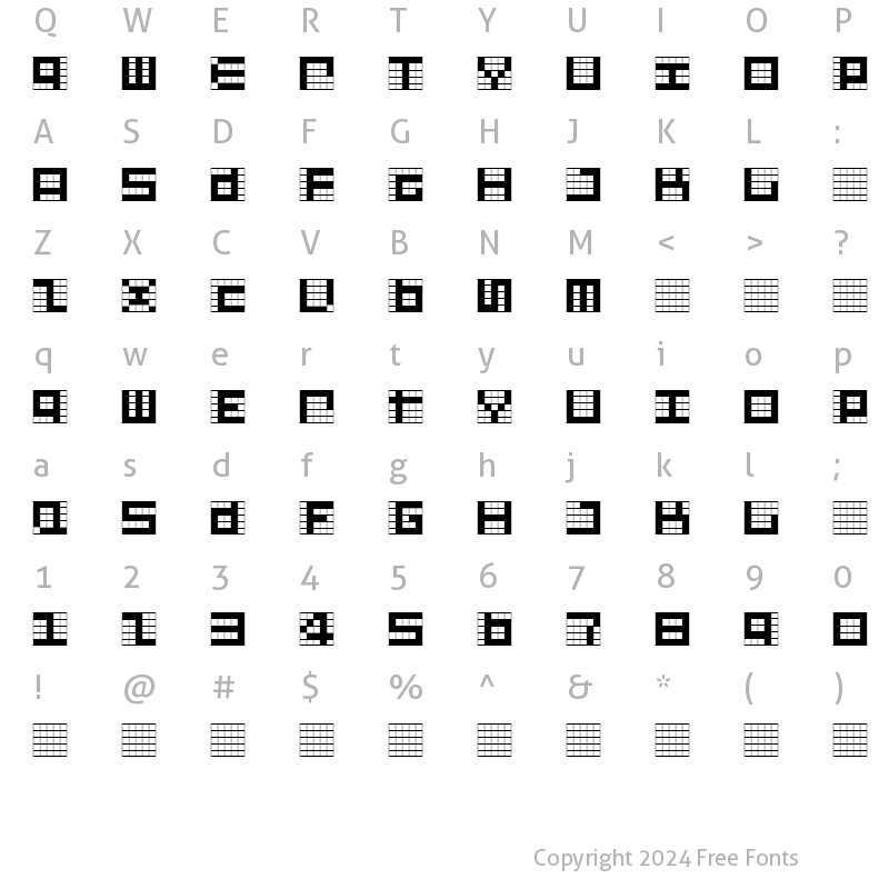 Character Map of GiveMeFiveB Regular