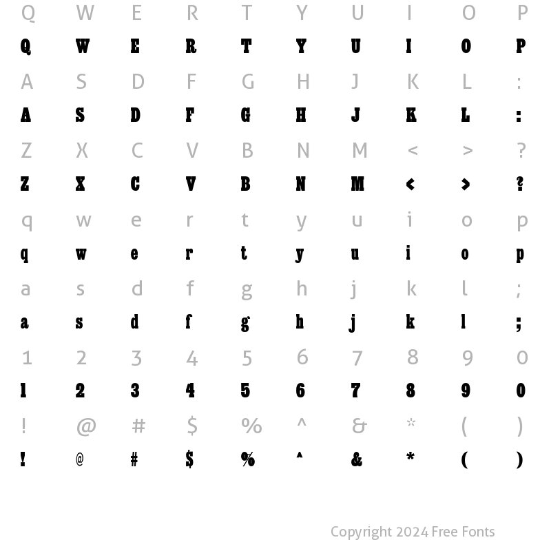 Character Map of Giza OneOne Regular