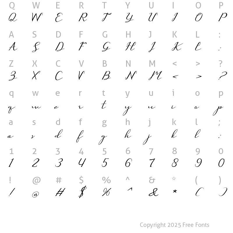 Character Map of Gladiolus arwah studio