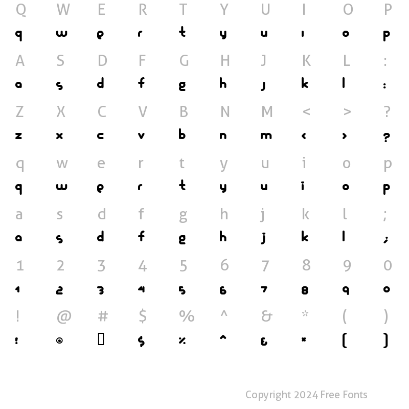 Character Map of Glamourgirl Regular