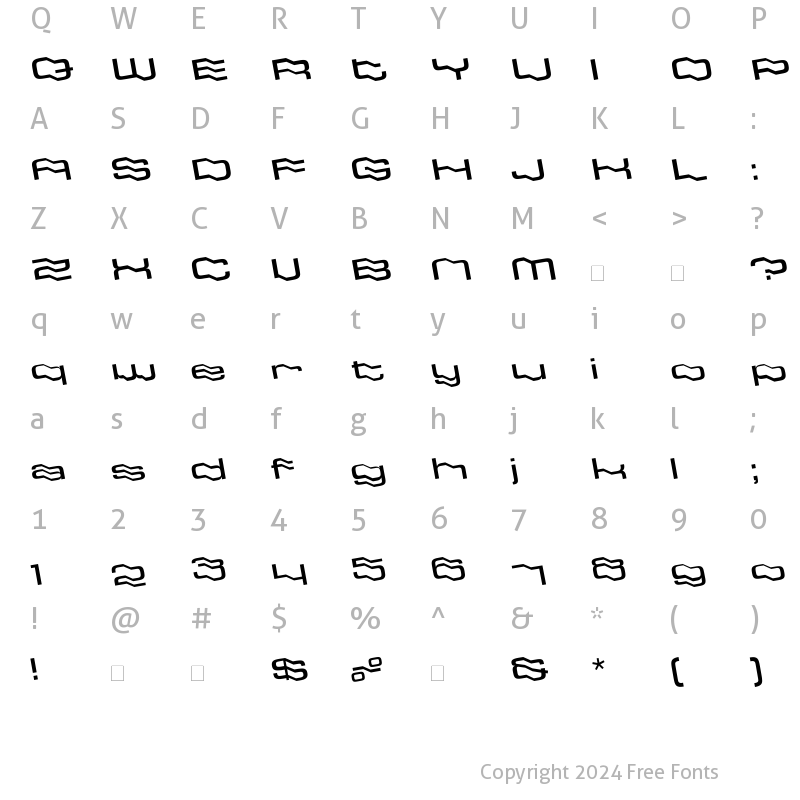 Character Map of GlassFlag LT Regular Regular