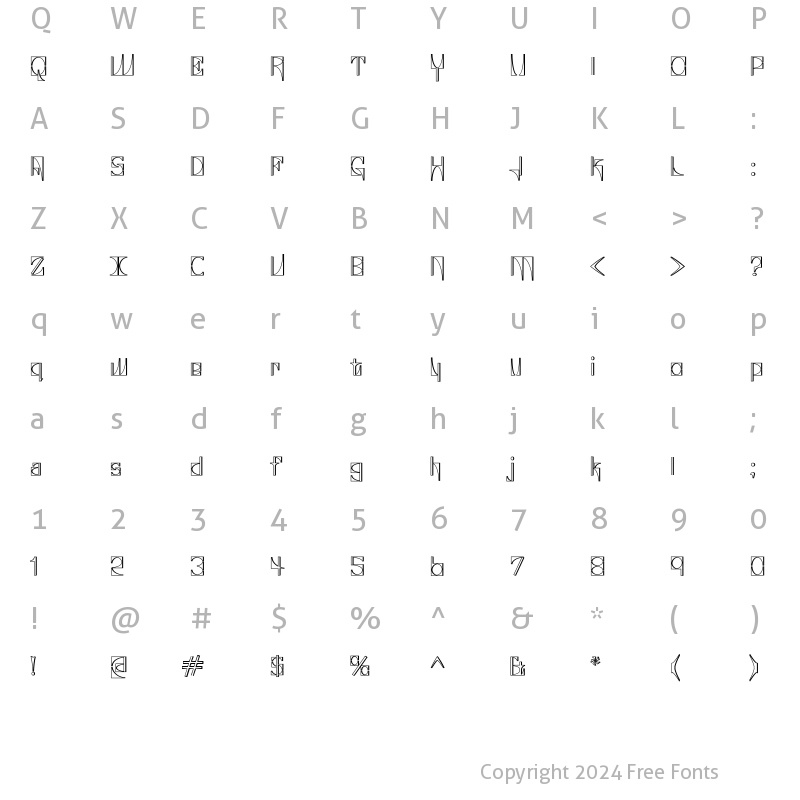 Character Map of Glaukous - Industrious Regular