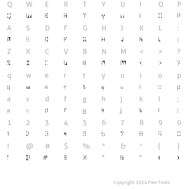 Character Map of Glaukous Regular