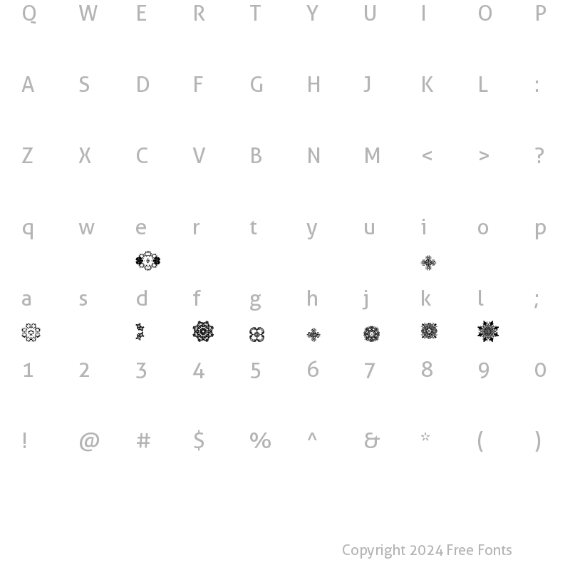 Character Map of Glb Design 6 Glb Design 6