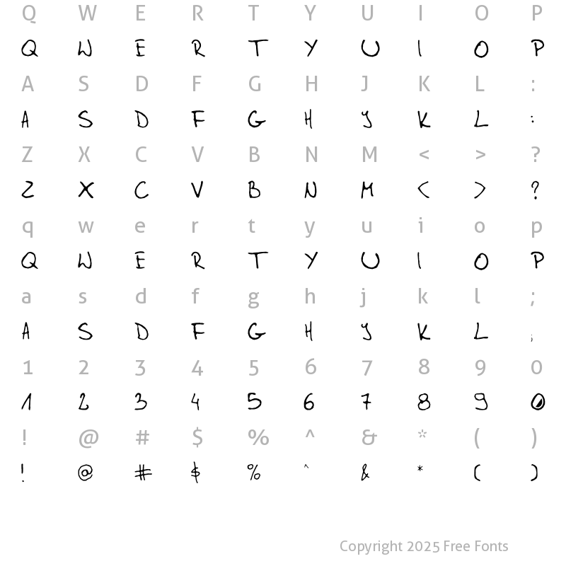 Character Map of Gleitpfad Gleitpfad