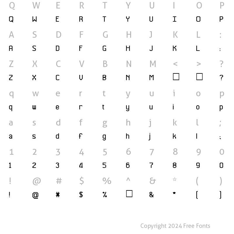 Character Map of Glitch0 Normal