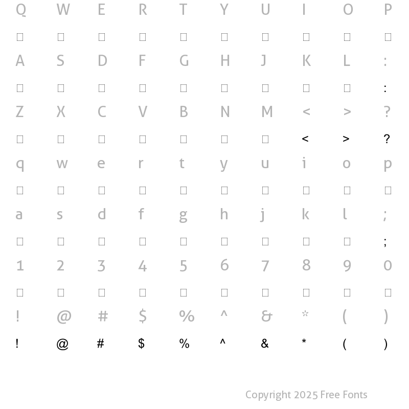 Character Map of GlobalScience Regular