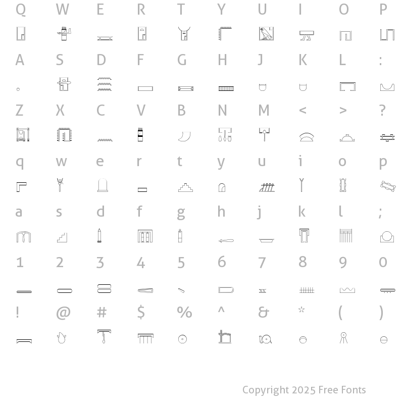 Character Map of GlyphBasic C