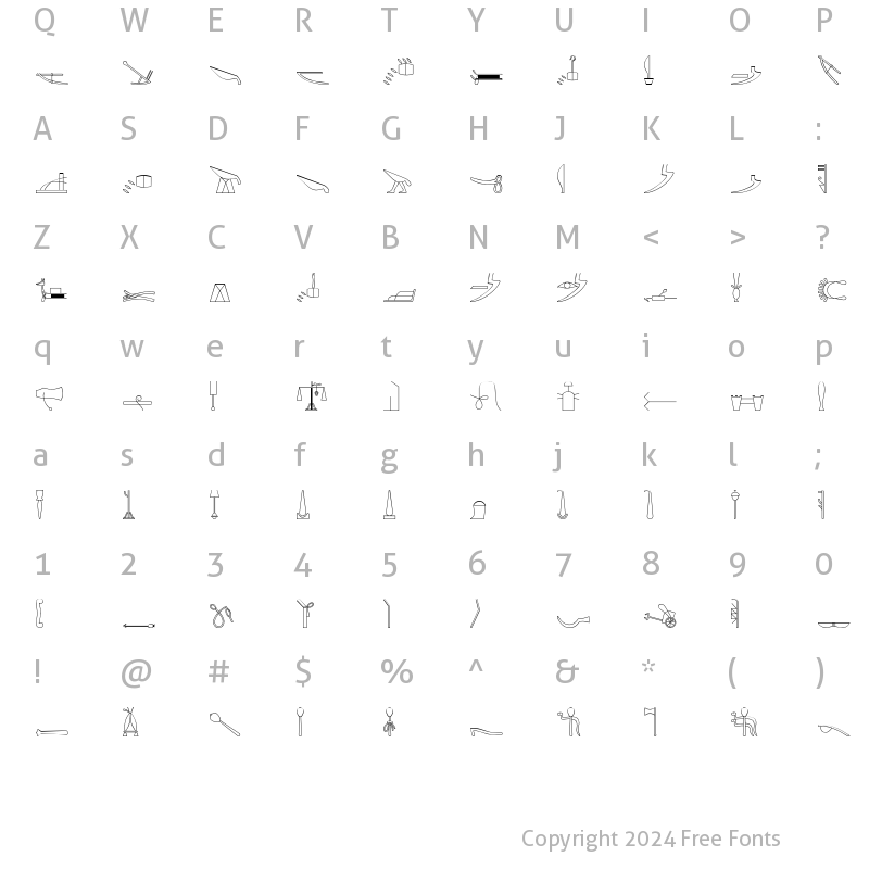 Character Map of GlyphBasic4 Regular