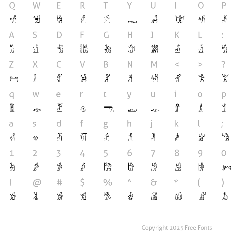 Character Map of GlyphBasicA Bold