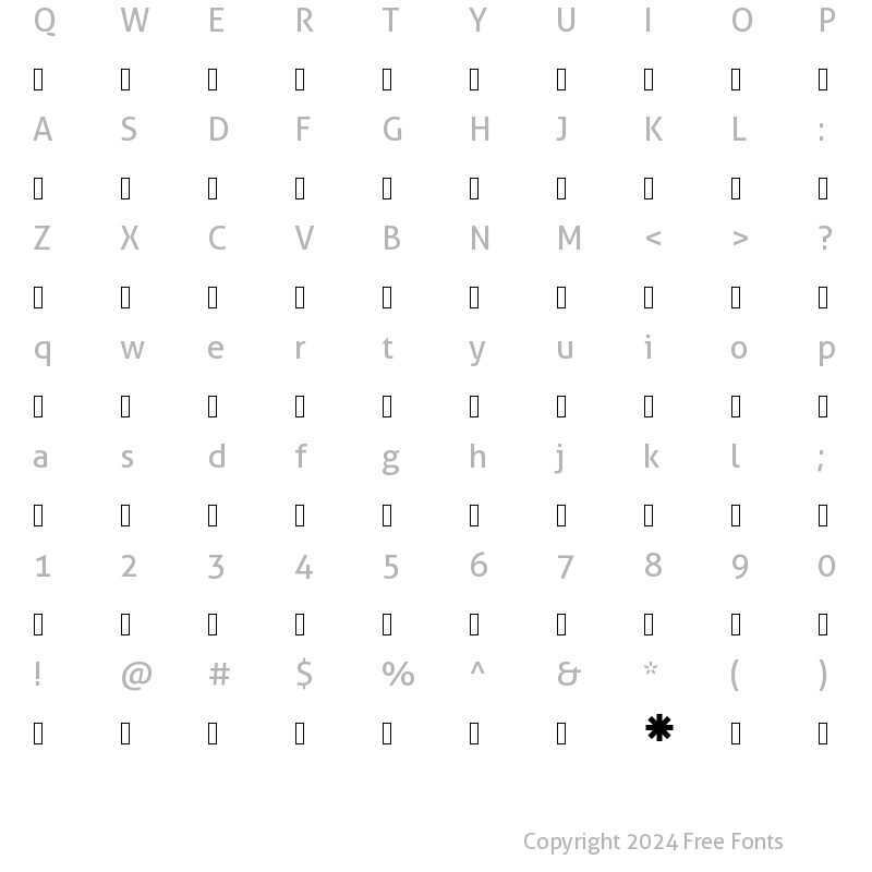 Character Map of GLYPHICONS Halflings Regular