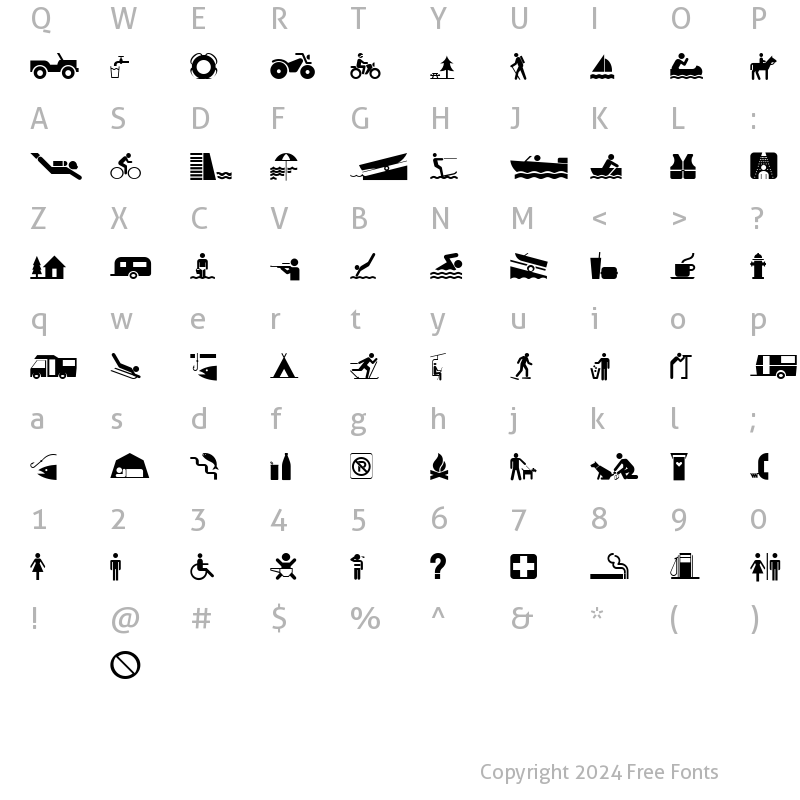 Character Map of Glyphyx Two NF Regular