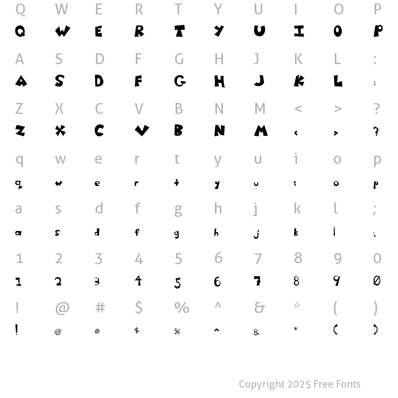 Character Map of GMPokey Regular