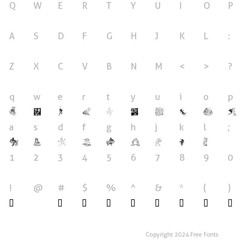 Character Map of Goblins Regular